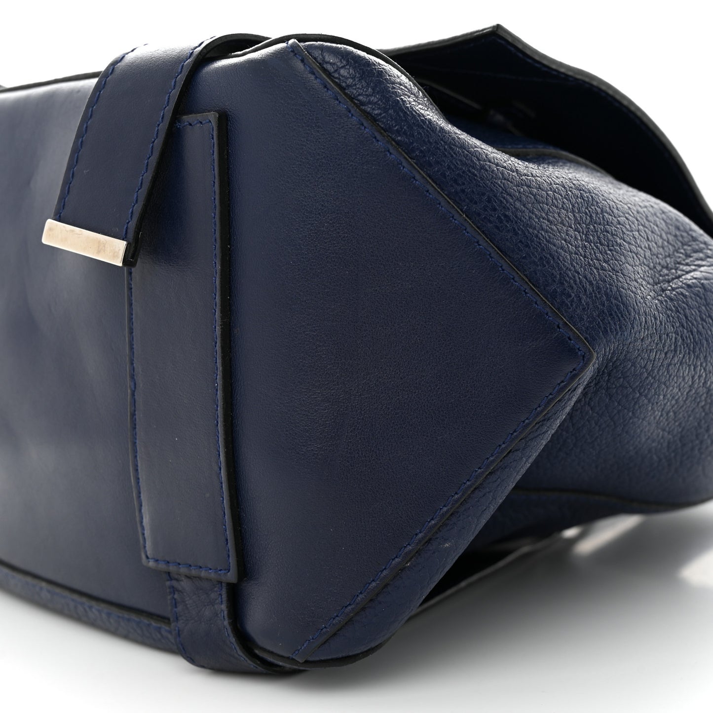 Pebbled Calfskin PS Courier Backpack New Navy