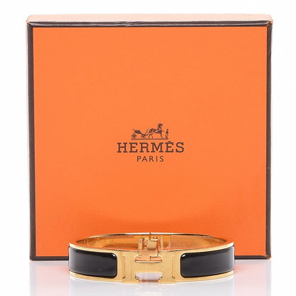 Hermes Enamel Narrow Clic Clac H Bracelet PM Black 7 of 7