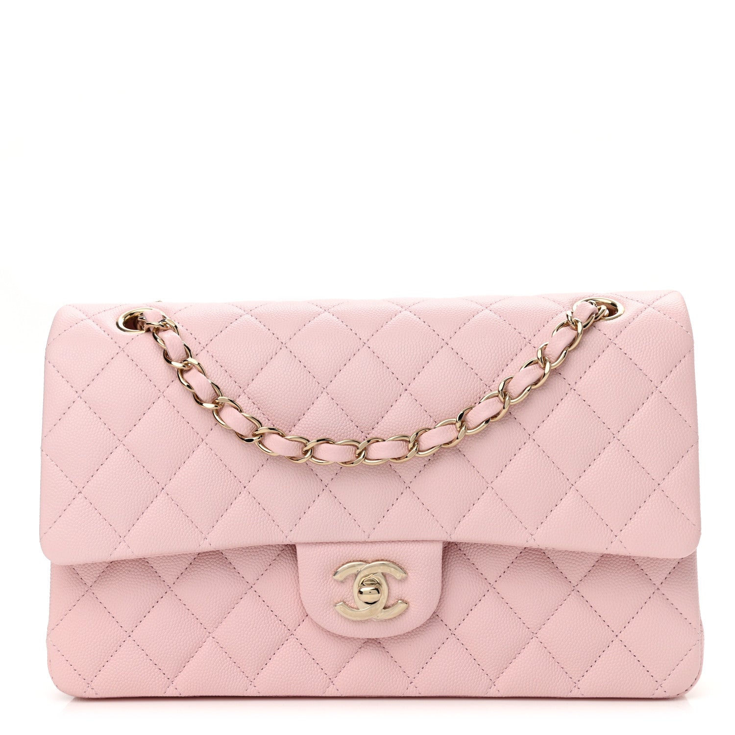 Chanel Caviar Quilted Medium Double Flap Light Pink 1 of 11