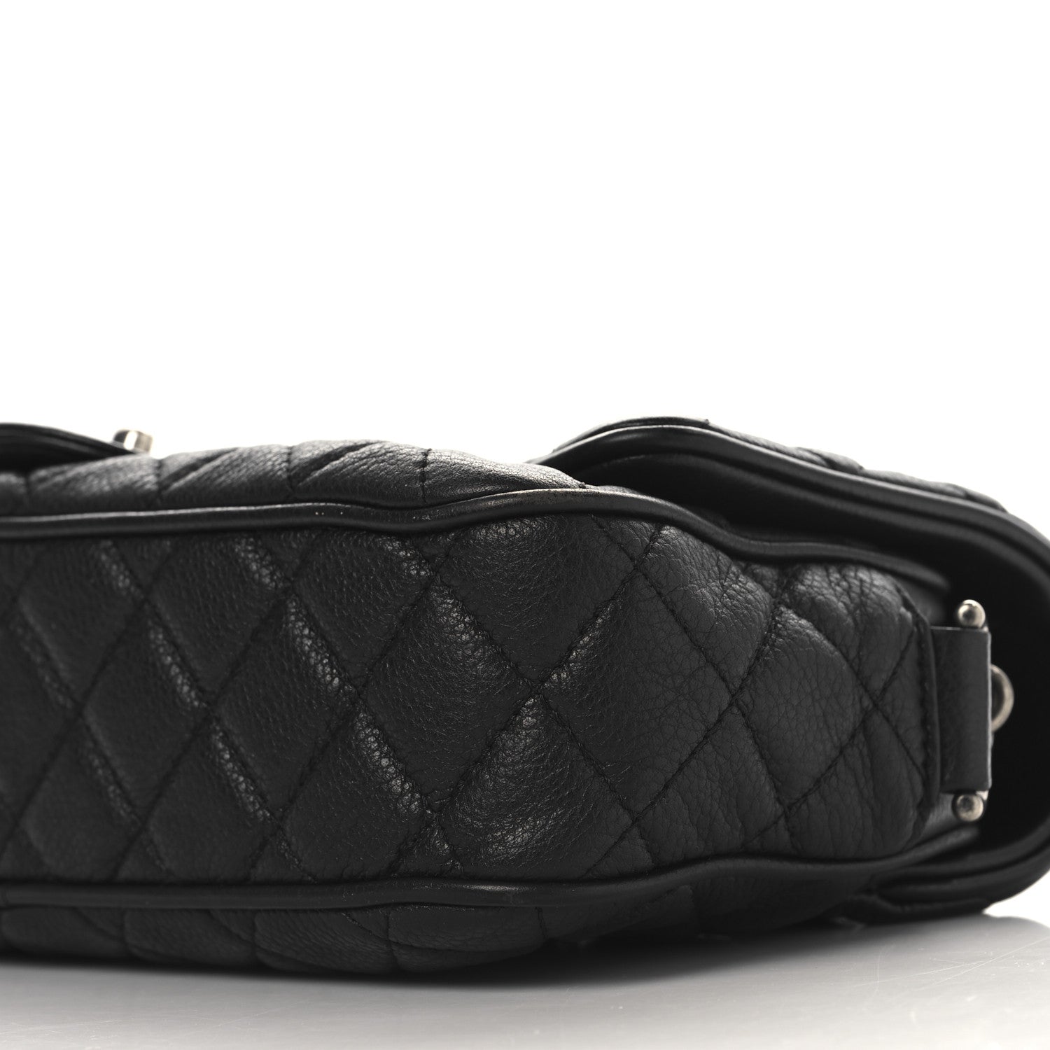 Chanel Grained Calfskin Quilted Medium Casual Rock Flap Black 10 of 10