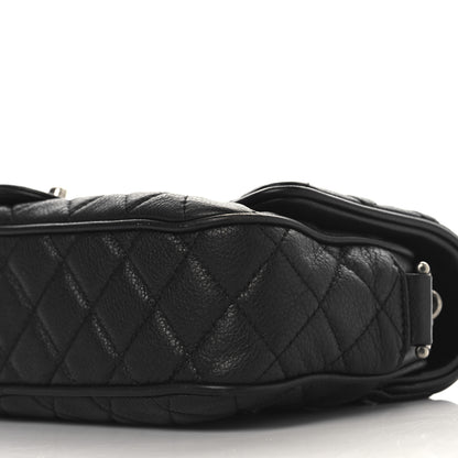 Chanel Grained Calfskin Quilted Medium Casual Rock Flap Black 10 of 10
