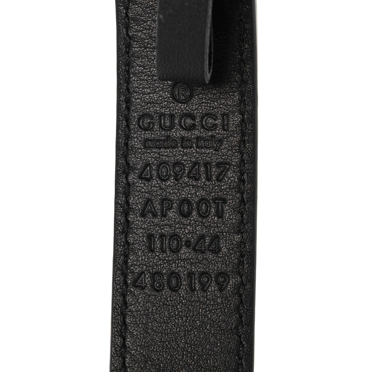 Calfskin Double G 20mm Belt 110 44 Black