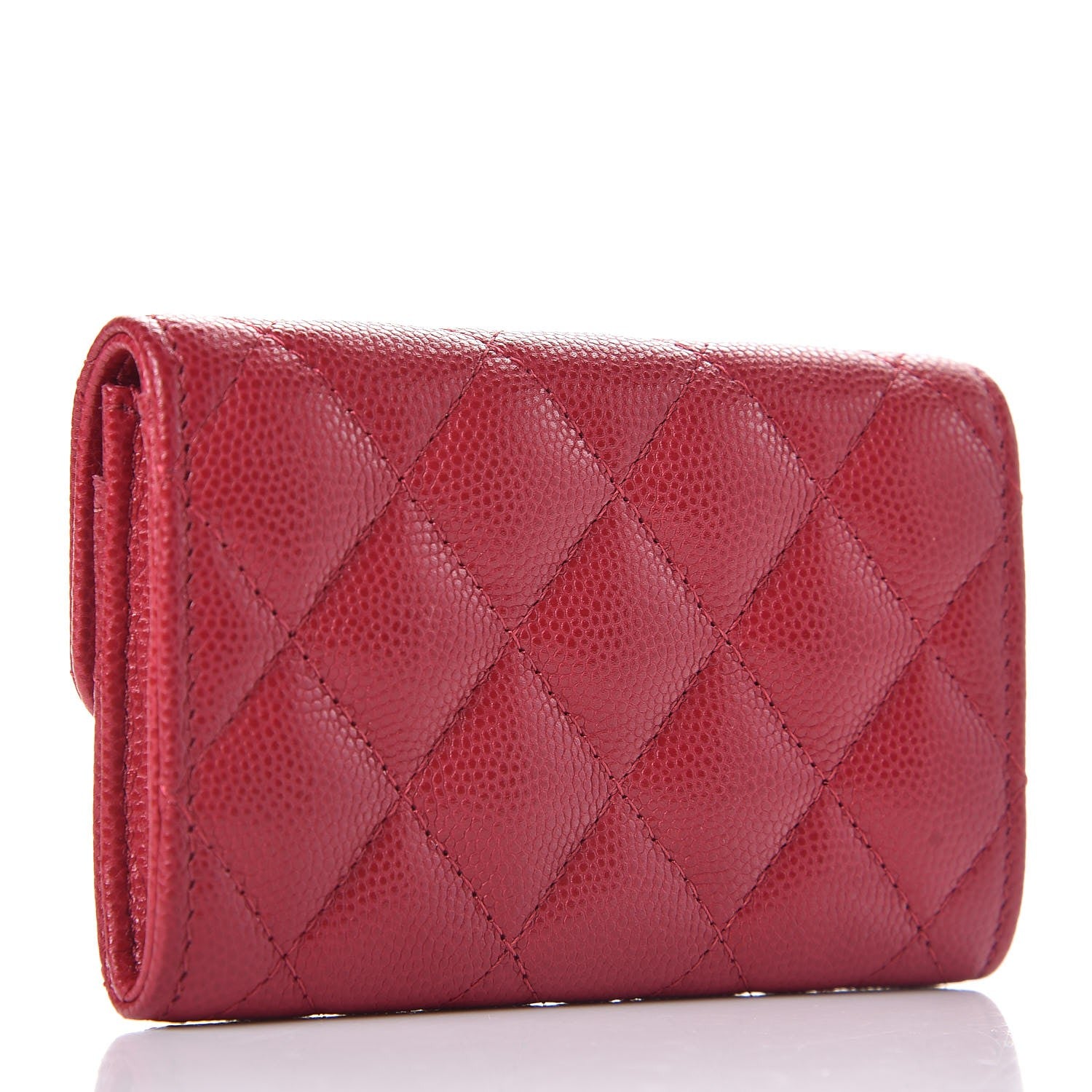 Chanel Caviar Quilted Flap Card Holder Pink 3 of 9