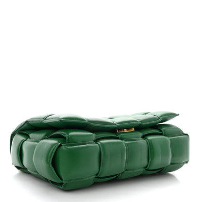 Bottega Veneta Lambskin Maxi Intreccio Padded Chain Cassette Crossbody Bag Racing Green 4 of 11