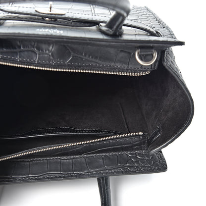 Mulberry Crocodile Embossed Mini Zipped Bayswater Black 4 of 8