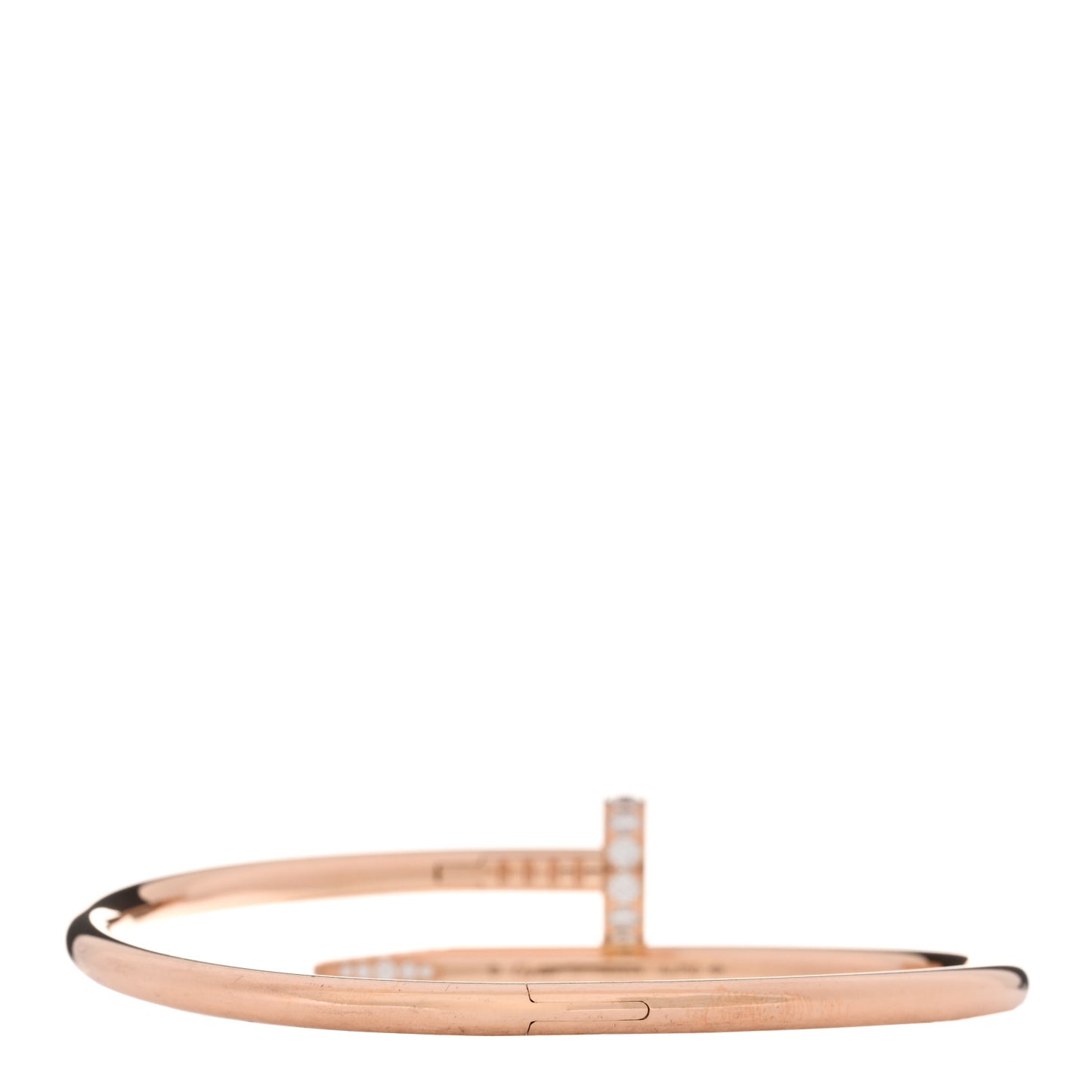 18K Pink Gold Diamond Juste Un Clou Bracelet 17