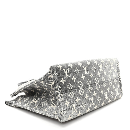Louis Vuitton Monogram Jacquard Denim Onthego MM Black 4 of 10