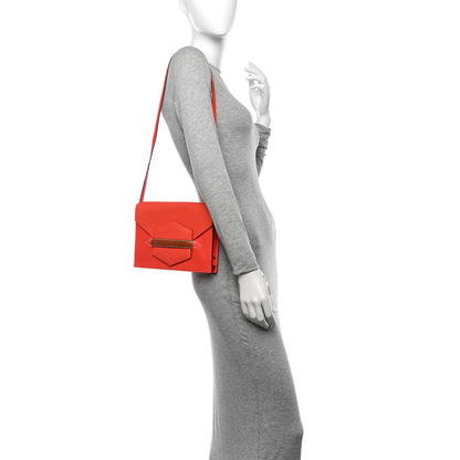 Hermes Epsom Evercolor Tadelakt Barenia Faco II Clutch Orange Poppy Fauve 2 of 11