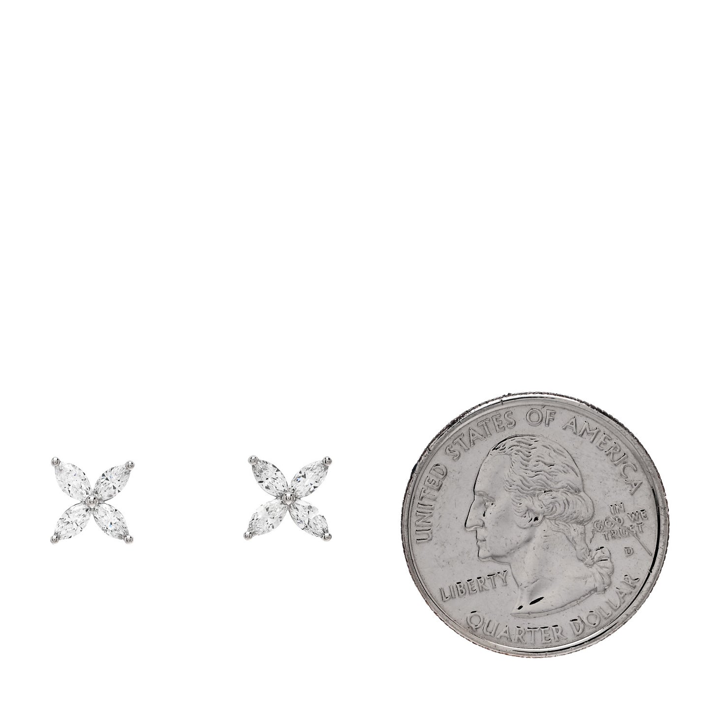 Platinum Diamond .64ct Small Victoria Earrings