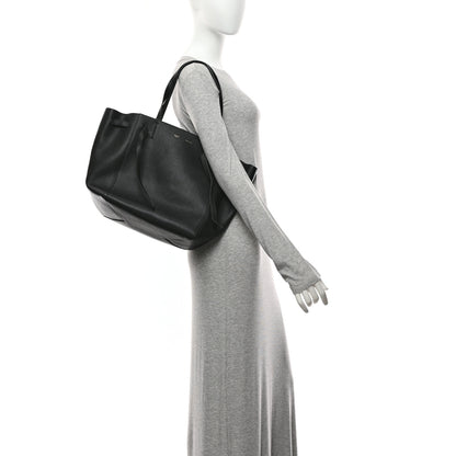Celine Soft Grained Calfskin Small Belt Cabas Phantom Black 2 of 10