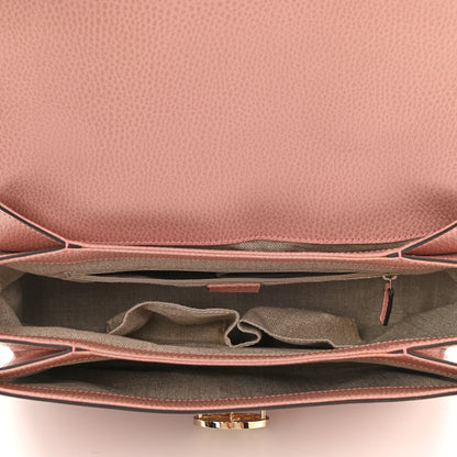 Gucci Dollar Calfskin Medium Interlocking G Top Handle Shoulder Bag Soft Pink 5 of 8