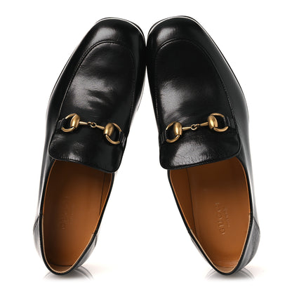 Gucci Goatskin Womens Horsebit Mid-Heel Loafers 36 Black 2 of 11