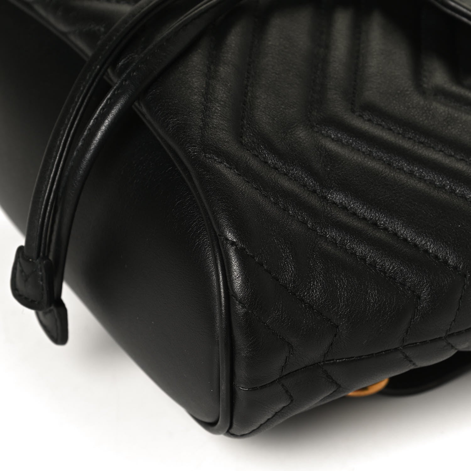 Gucci Calfskin Matelasse GG Marmont Flap Backpack Black 12 of 12