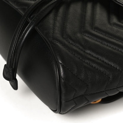 Gucci Calfskin Matelasse GG Marmont Flap Backpack Black 12 of 12