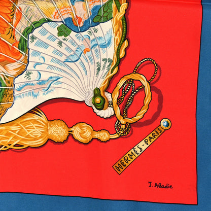 Hermes Silk Brise De Charme Scarf 90 Red Multicolor 2 of 3