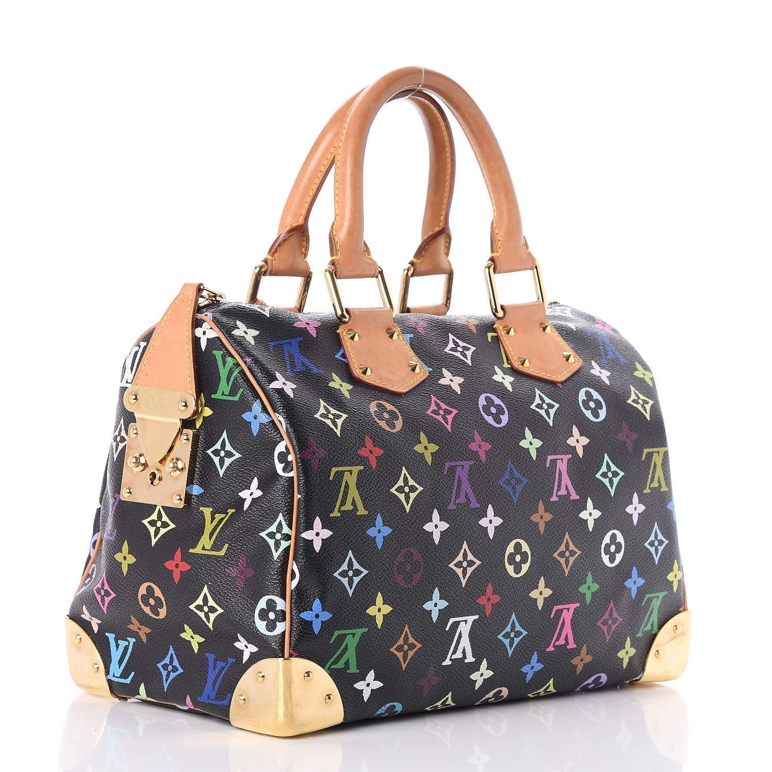 Louis Vuitton Monogram Multicolor Speedy 30 Black 3 of 8