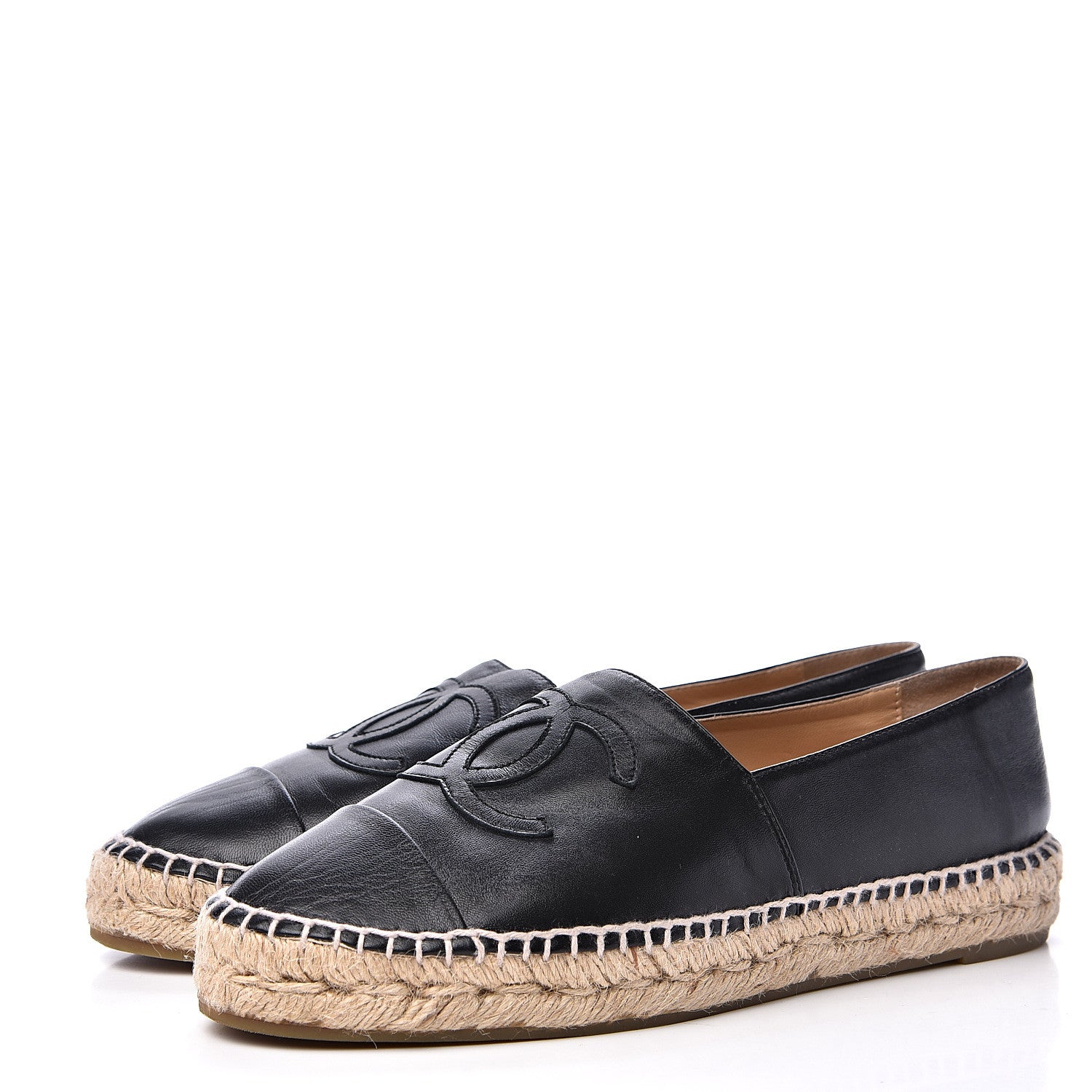 Chanel Lambskin CC Espadrilles 39 Black 3 of 13