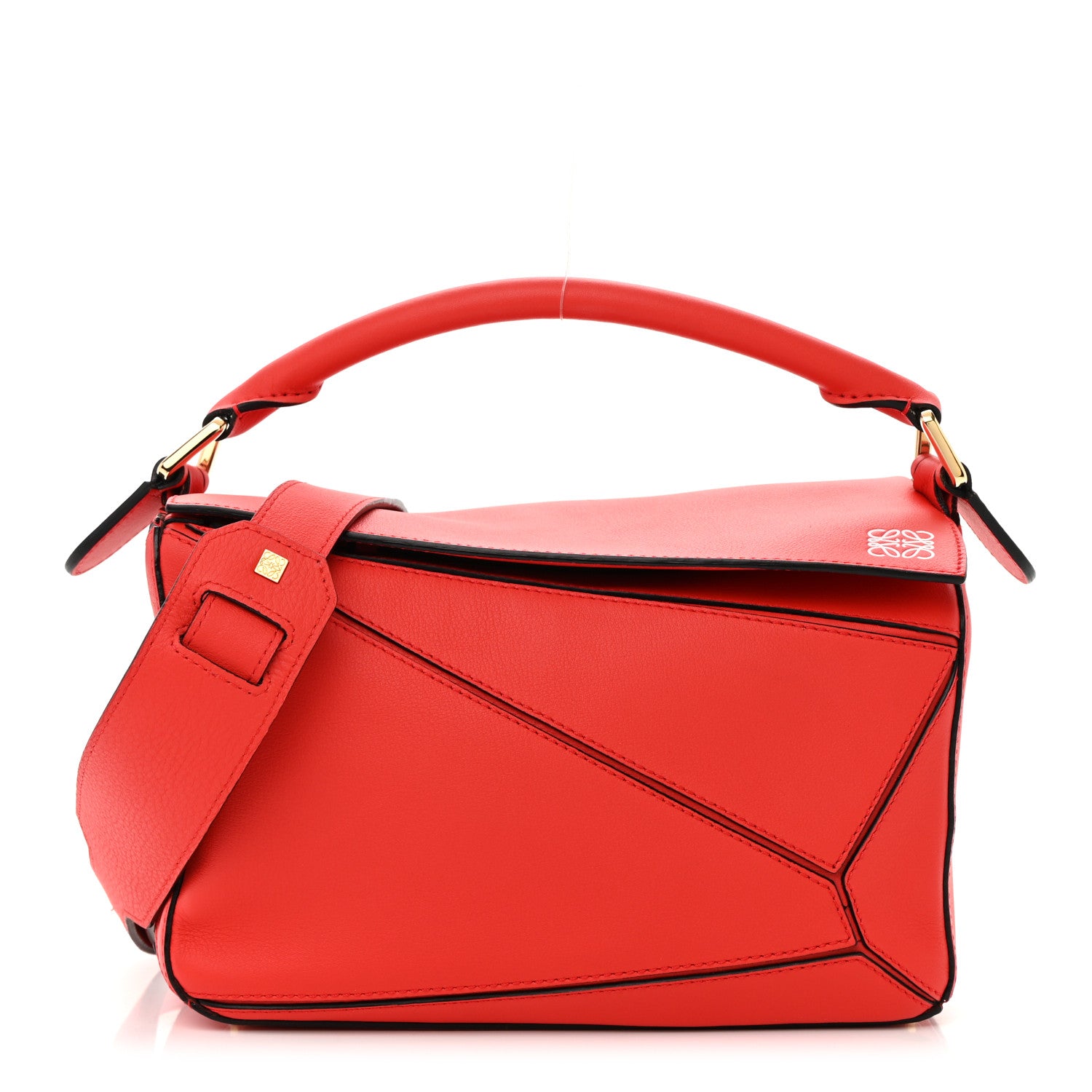 Loewe Calfskin Small Puzzle Bag Scarlet 1 of 12