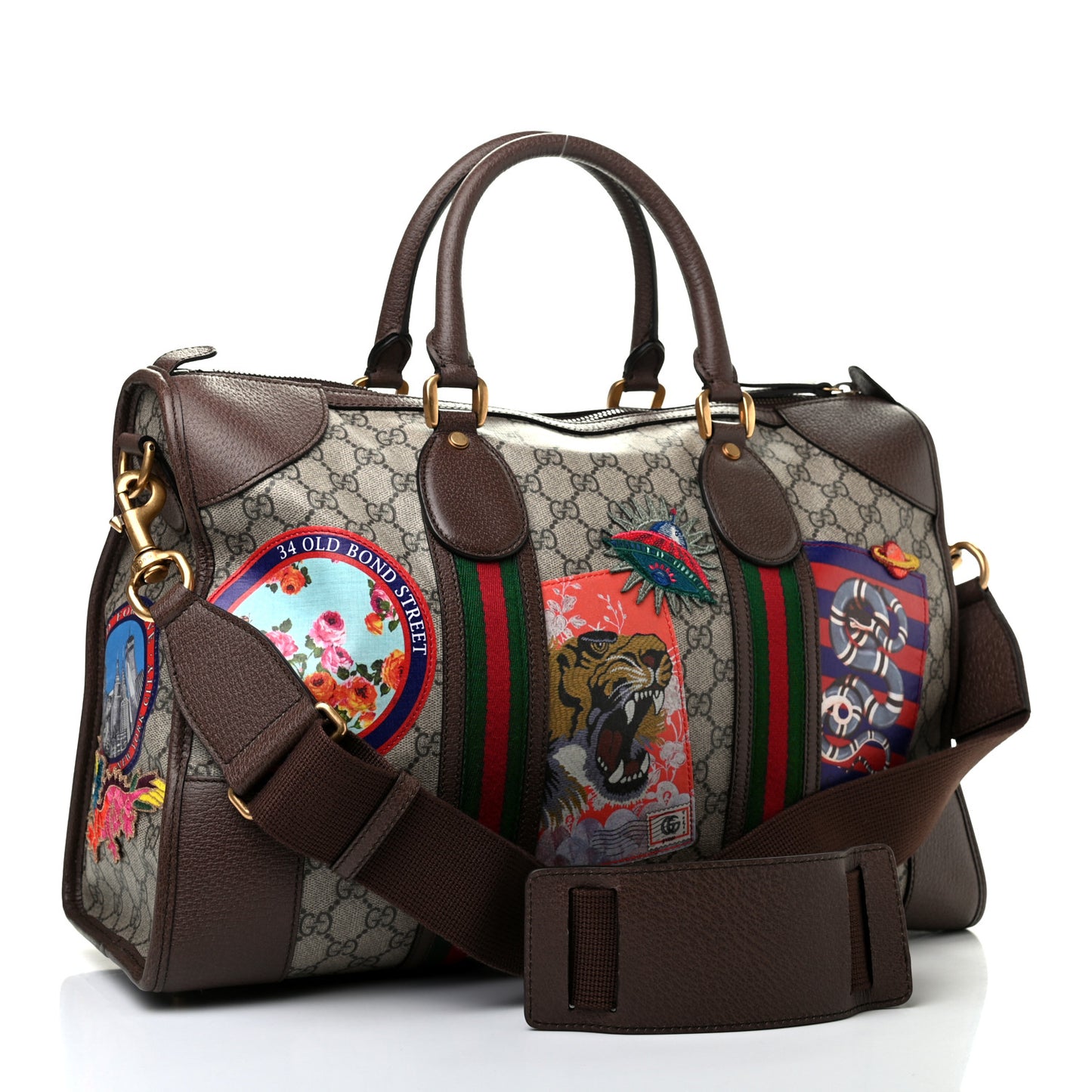 Soft GG Supreme Monogram Courrier Medium Duffle Bag Beige New Acero Multicolor