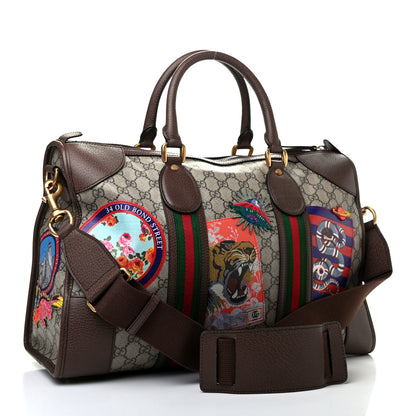 Gucci Soft GG Supreme Monogram Courrier Medium Duffle Bag Beige New Acero Multicolor 2 of 6