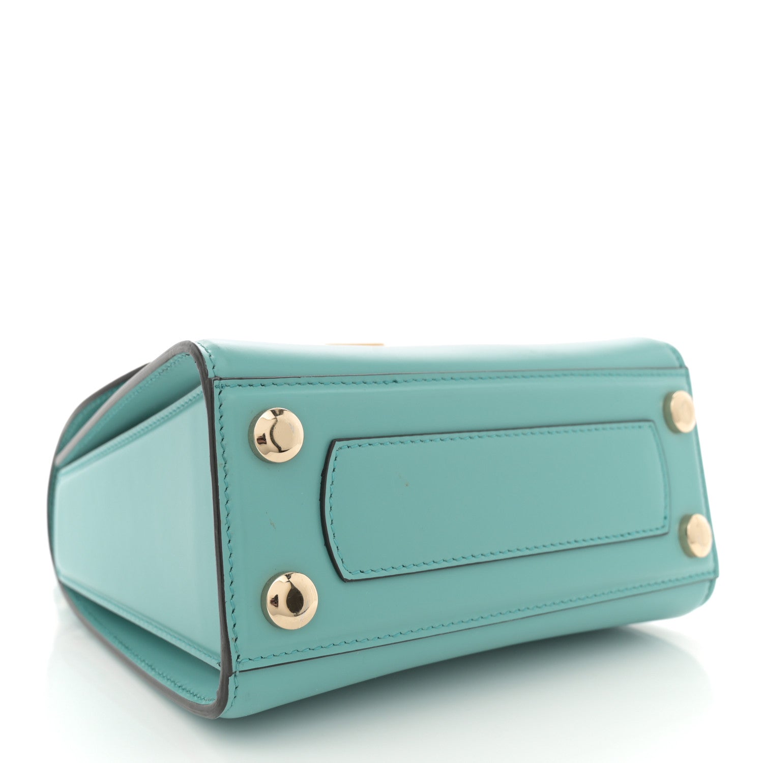 Salvatore Ferragamo Smooth Calfskin Mini Boxyz Tyrone Turquoise