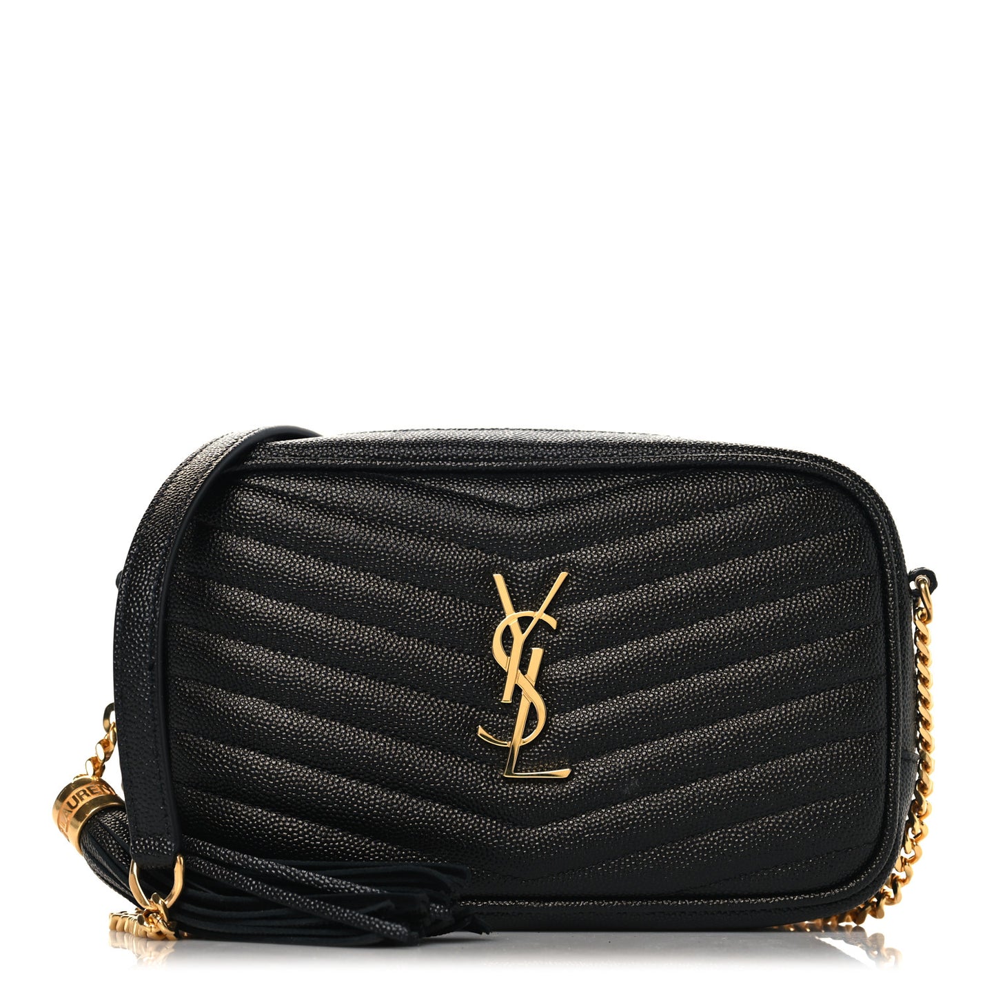 Grain De Poudre Matelasse Monogram Mini Lou Camera Bag Black