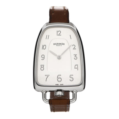 Hermes Stainless Steel Barenia 26mm Galop Quartz Watch Fauve 1 of 5