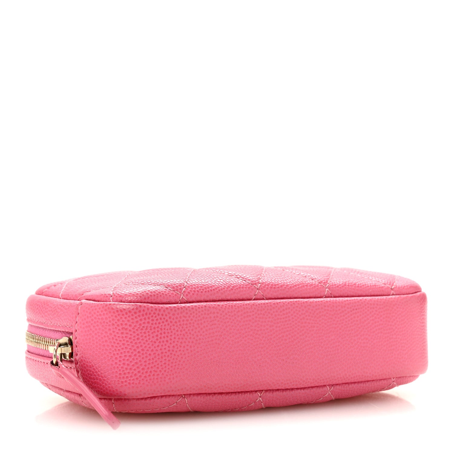 Chanel Caviar Quilted Small Curvy Pouch Cosmetic Case Pink 4 of 8