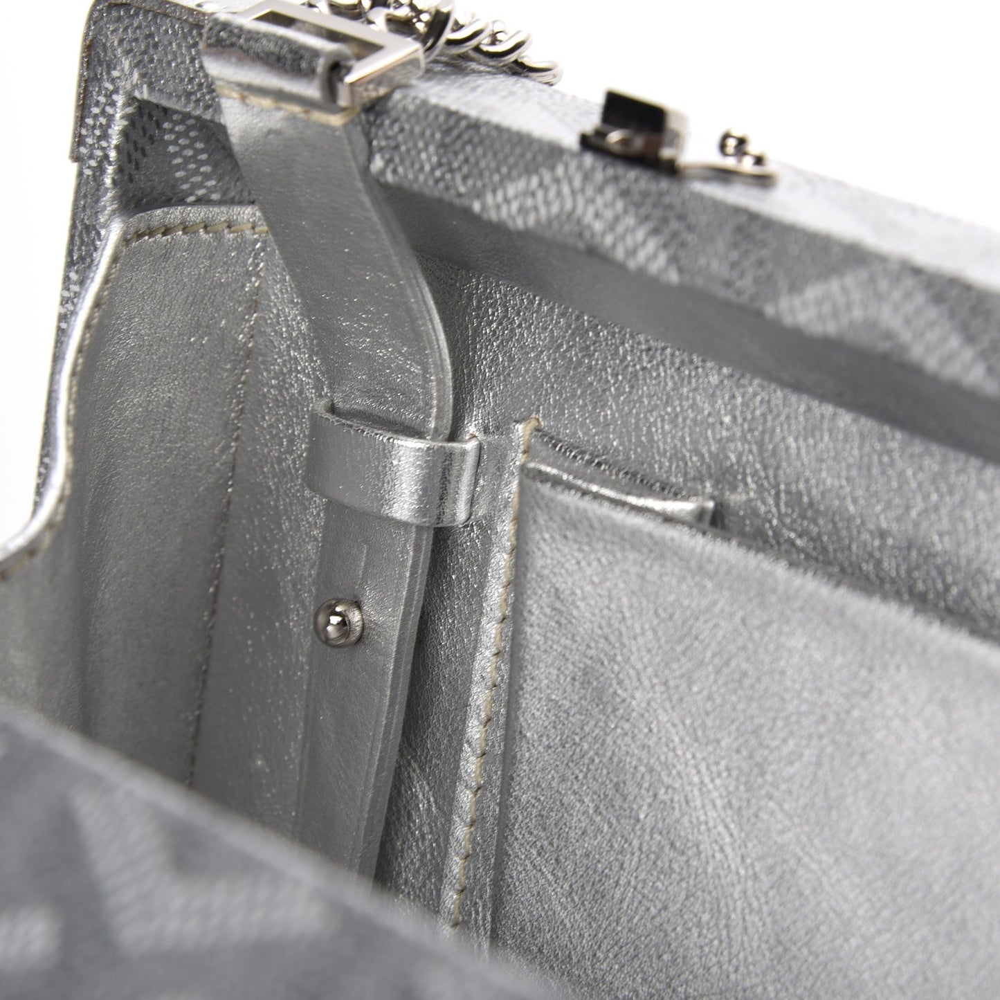 Goyardine Saint Honore Clutch Silver
