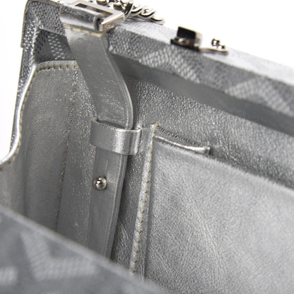 Goyard Goyardine Saint Honore Clutch Silver 9 of 10