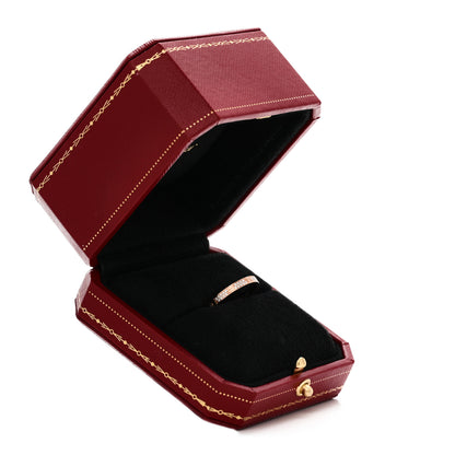 Cartier 18K Pink Gold Diamond 2.6mm LOVE Paved Band Ring 54 6.75 7 of 7