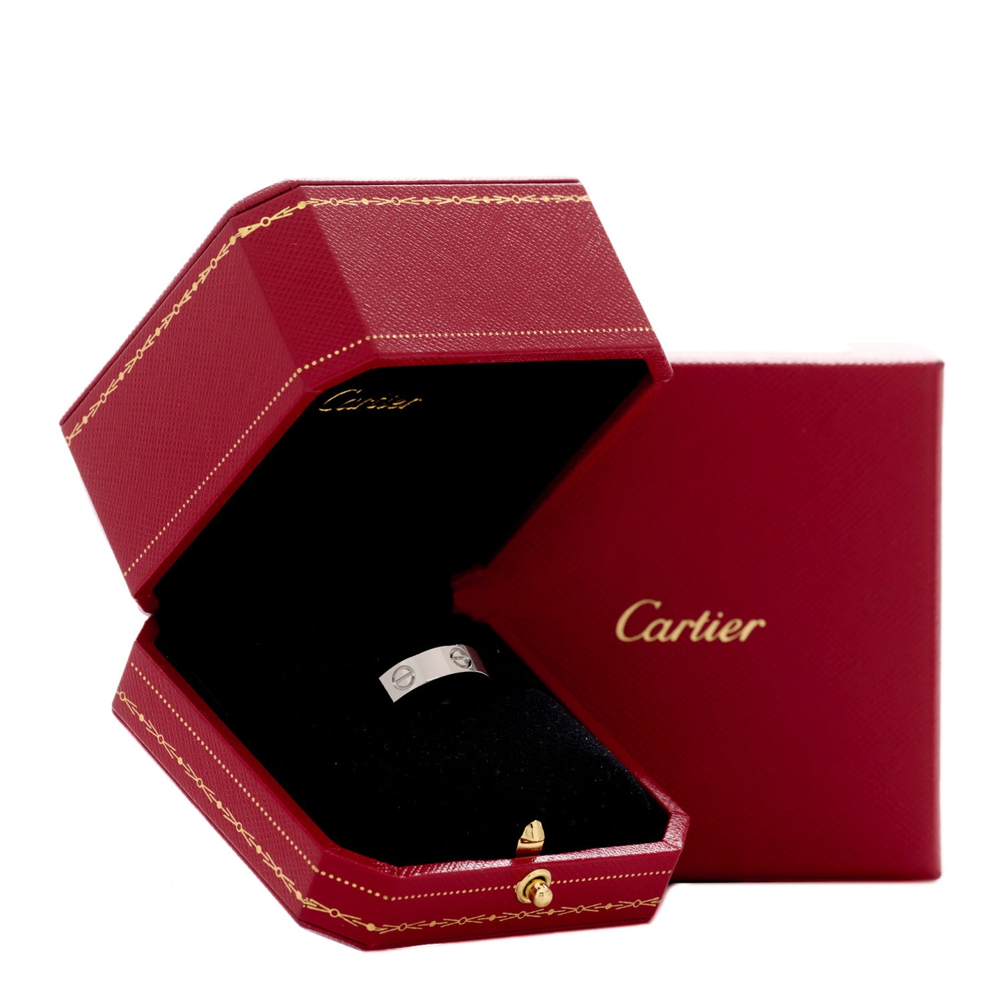 18K White Gold 5.5mm LOVE Ring 55 7.25