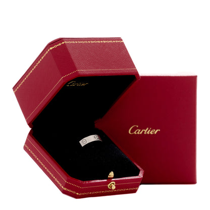 Cartier 18K White Gold 5.5mm LOVE Ring 55 7.25 5 of 5