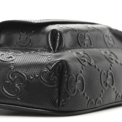 Gucci Calfskin GG Tennis Embossed Pocket Belt Bag Black 9 of 10