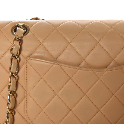 Chanel Lambskin Quilted Medium Double Flap Beige 11 of 14