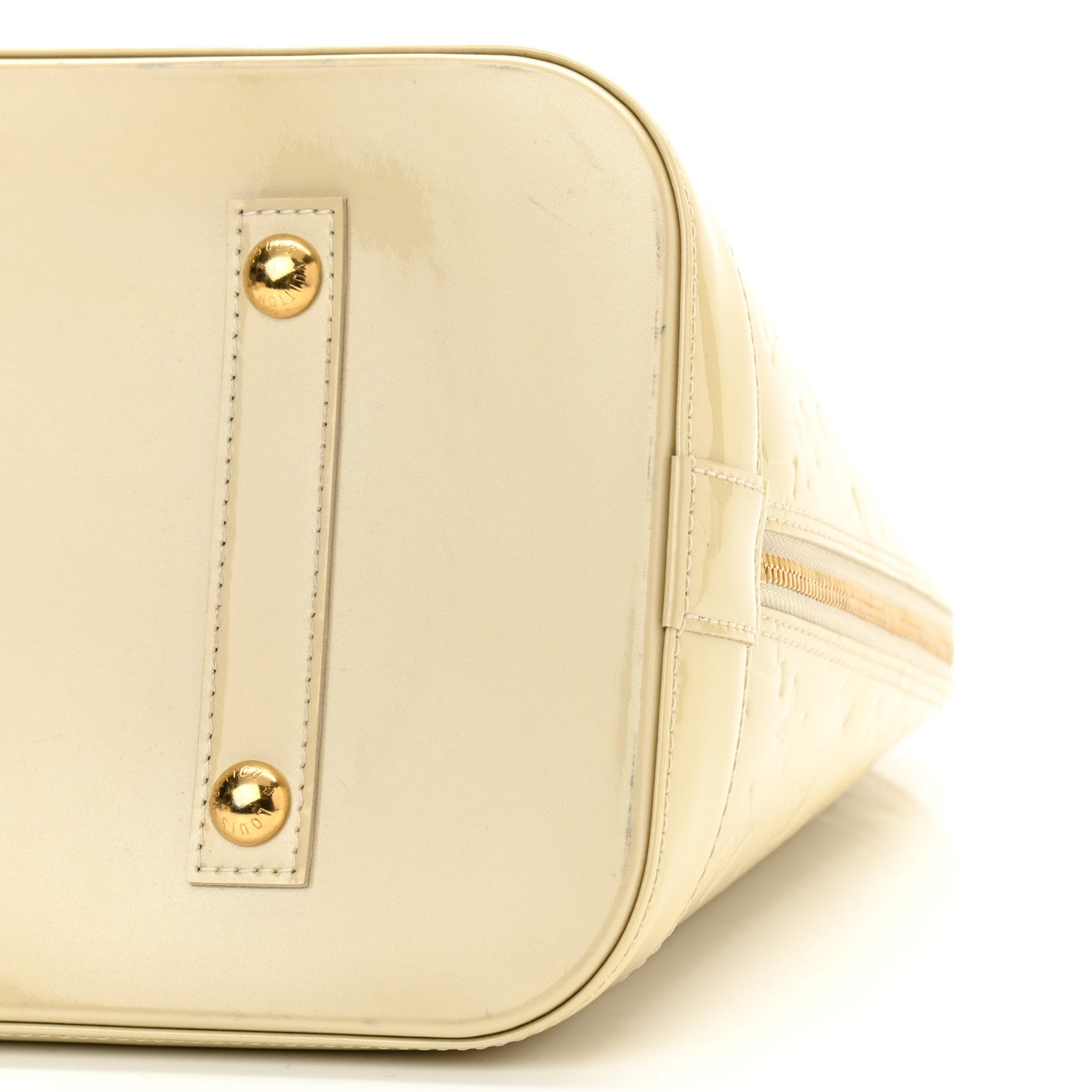 Louis Vuitton Vernis Alma GM Blanc Corail 10 of 13