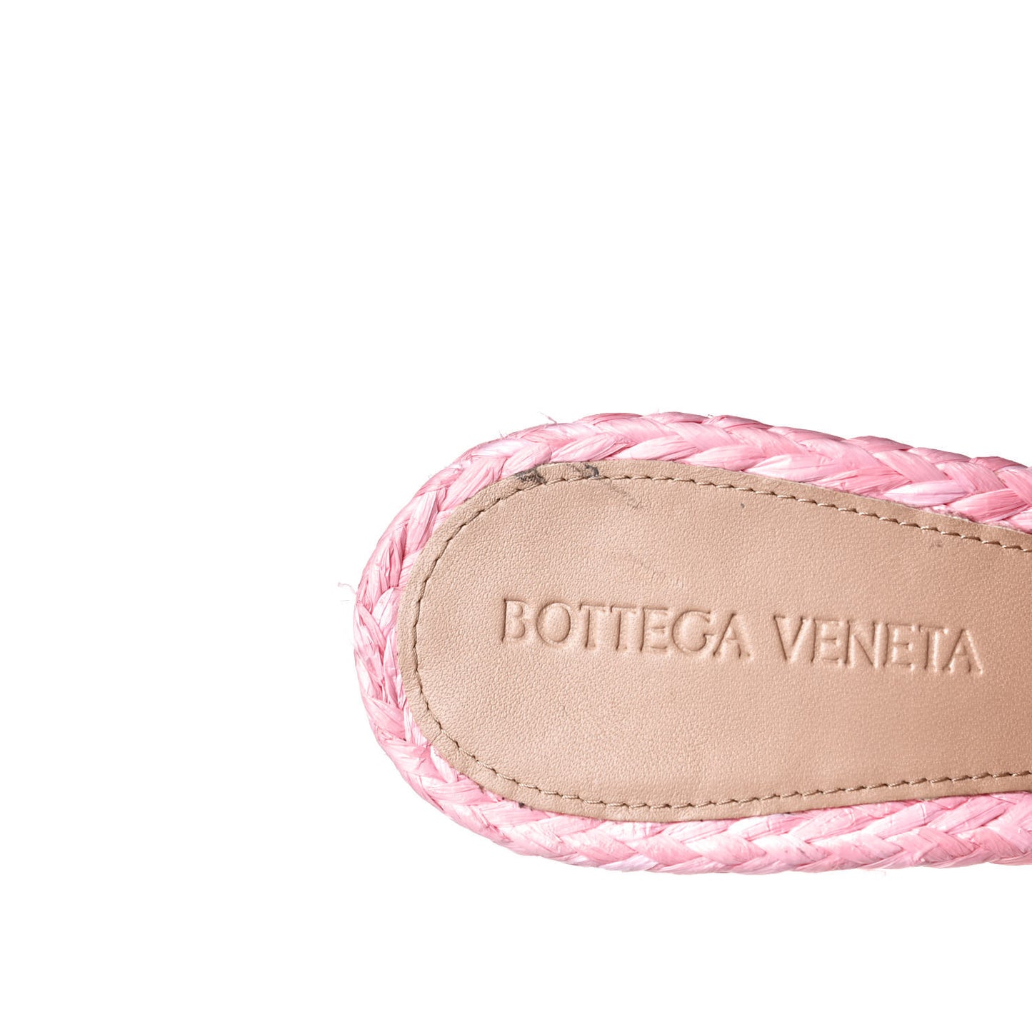 Raffia Twisted Intrecciato Stretch Mule Sandals 37 Blossom