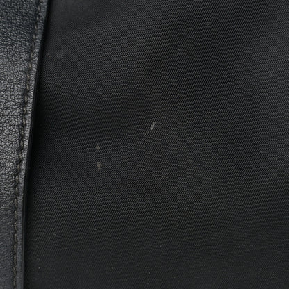Prada Tessuto Nylon Soft Calfskin Shopping Satchel Black 9 of 15