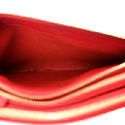 Celine Lambskin Large Trio Crossbody Bag Red 7 of 12