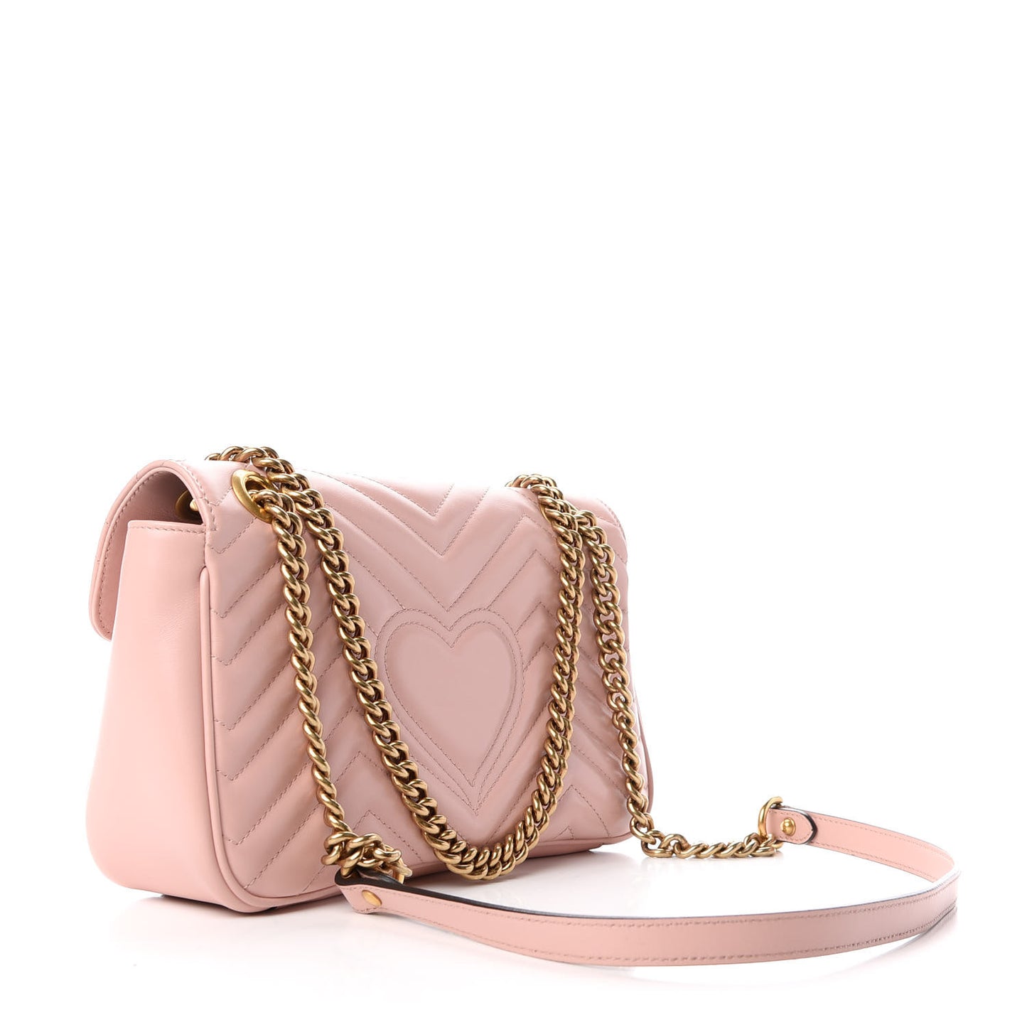 Calfskin Matelasse Small GG Marmont Shoulder Bag Perfect Pink