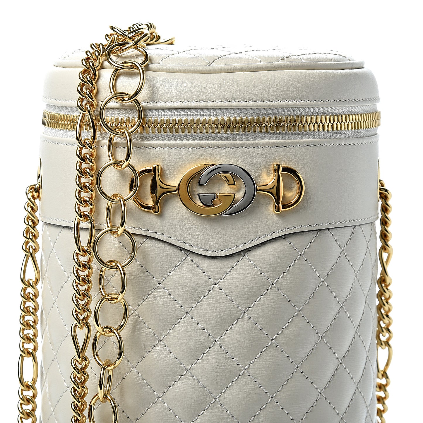 Calfskin Trapuntata Zumi Belt Bag Off White