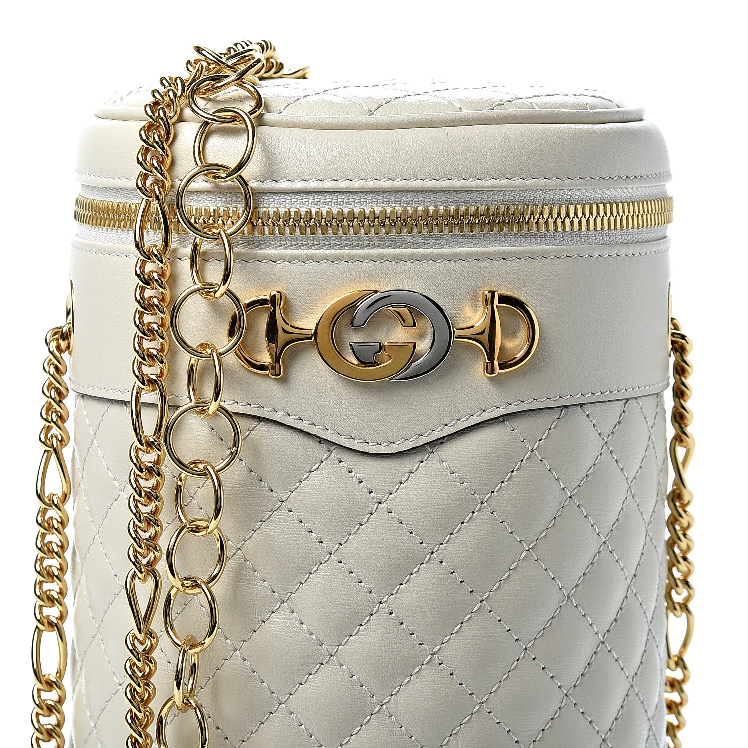 Gucci Calfskin Trapuntata Zumi Belt Bag Off White 8 of 10