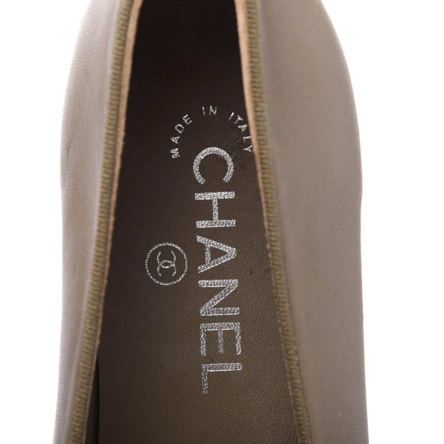 Chanel Lambskin Cap Toe CC Ballerina Flats 39 Brown 7 of 9