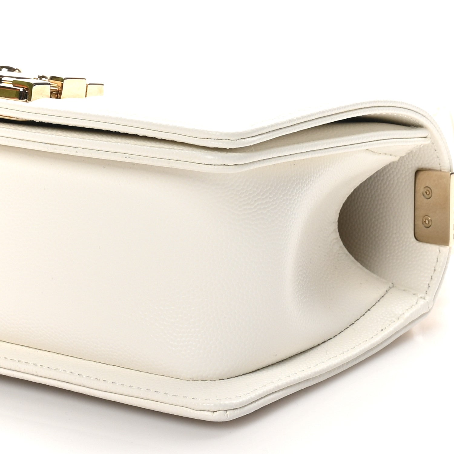 Chanel Caviar Quilted Small Boy Flap White 10 of 11