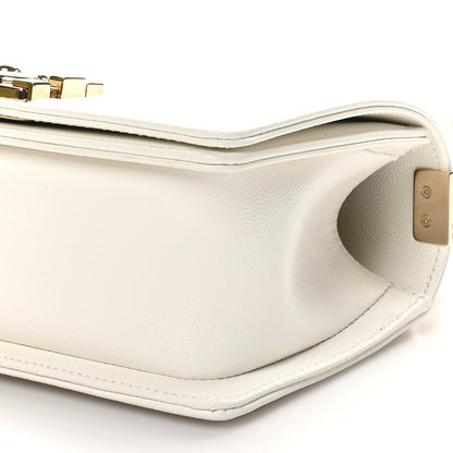 Chanel Caviar Quilted Small Boy Flap White 10 of 11