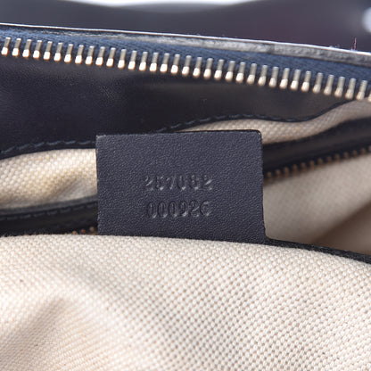 Gucci Monogram Vintage Web Medium Half Moon Hobo Navy 7 of 16