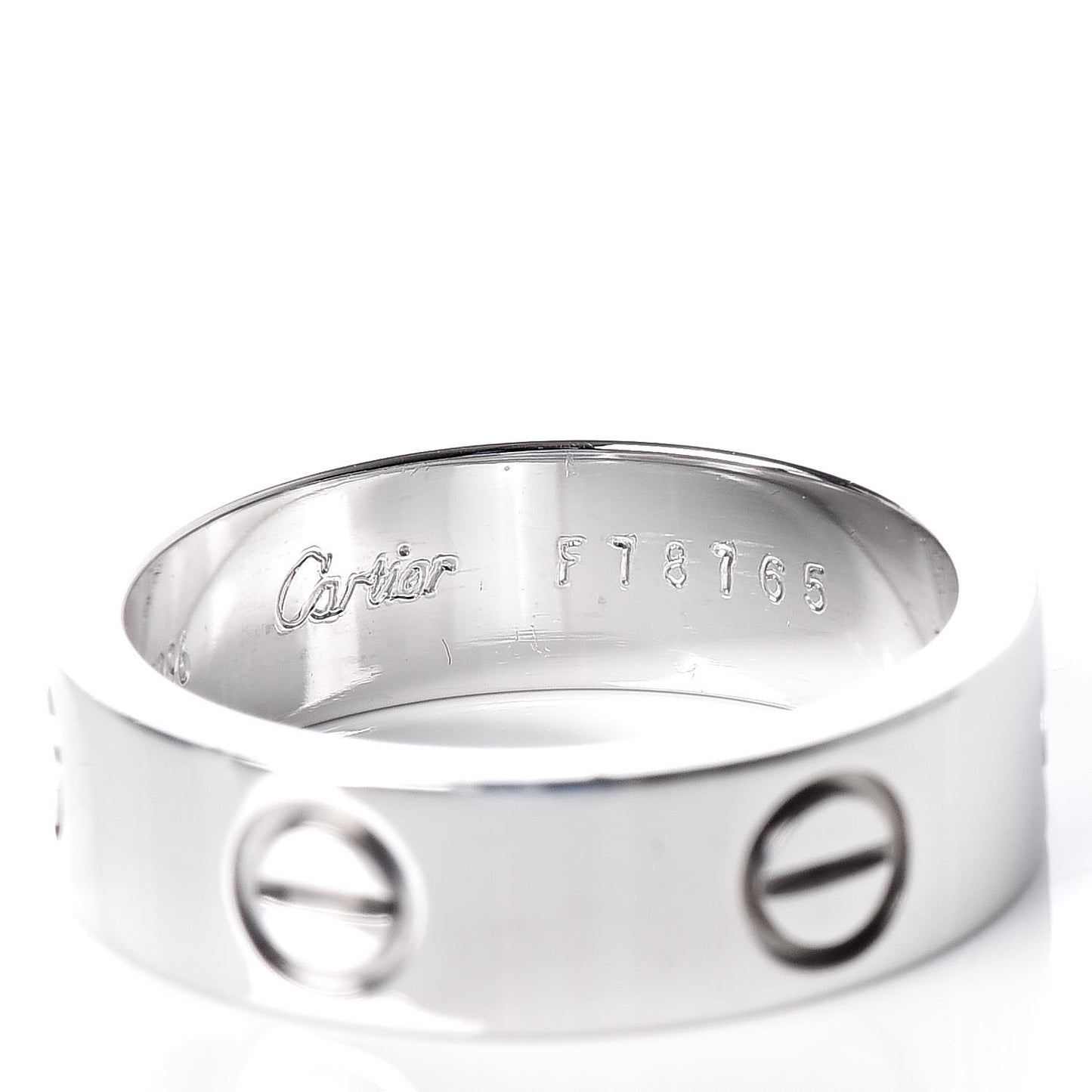 18K White Gold 5.5mm LOVE Ring 53 6.25