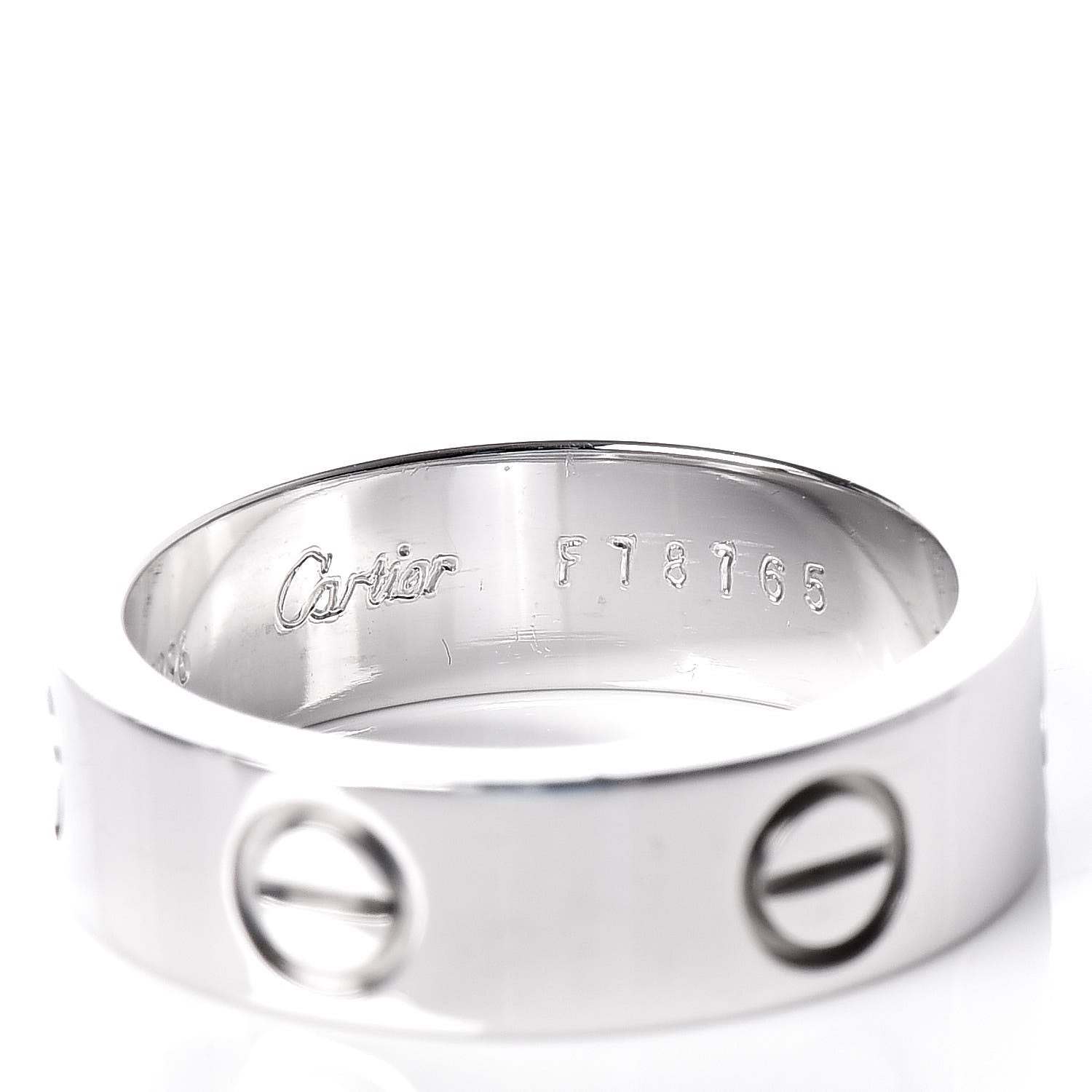 Cartier 18K White Gold 5.5mm LOVE Ring 53 6.25 4 of 4