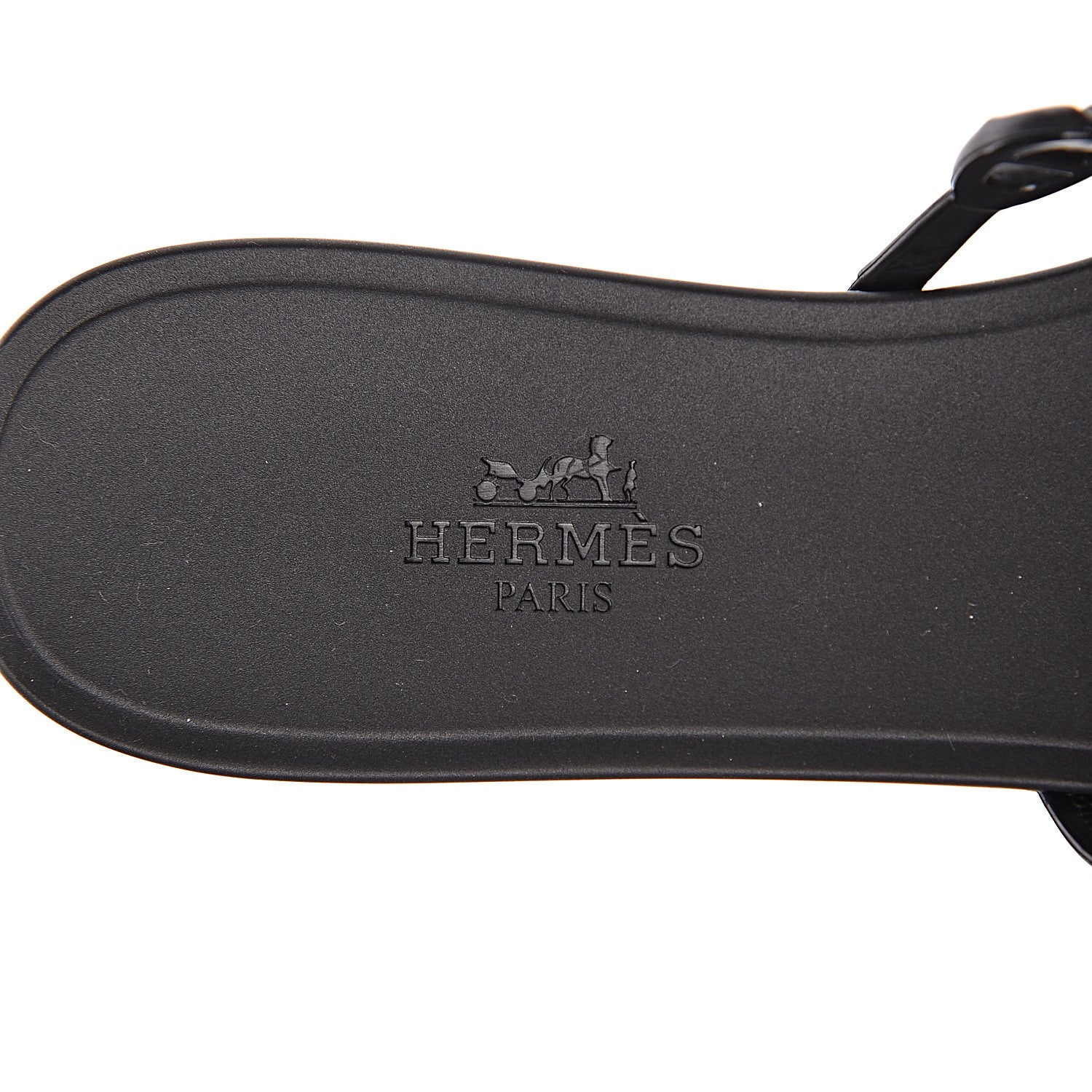 Hermes Rubber Chaine d'Ancre Rivage Sandals 36 Black 6 of 8
