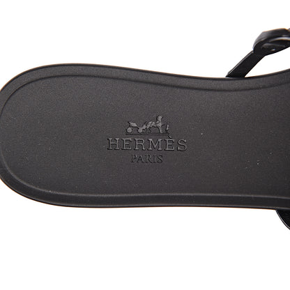 Hermes Rubber Chaine d'Ancre Rivage Sandals 36 Black 6 of 8